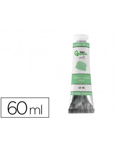 Pintura gouache/tempera liderpapel tubo de aluminio de 60 ml color verde menta