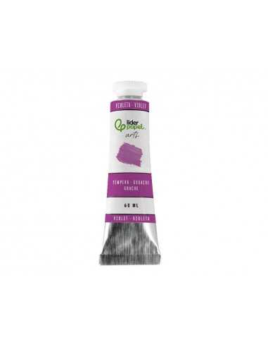 Pintura gouache/tempera liderpapel tubo de aluminio de 60 ml color violeta