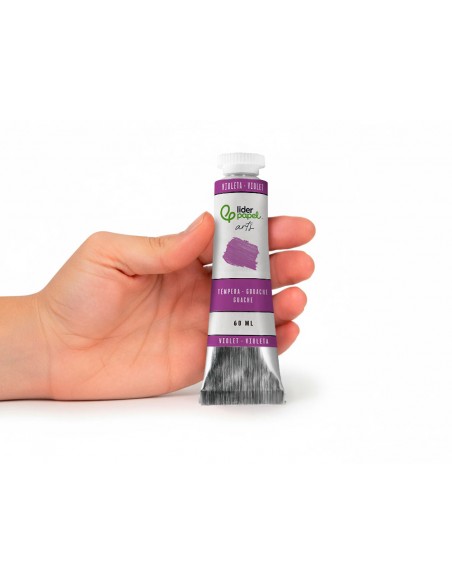 Pintura gouache/tempera liderpapel tubo de aluminio de 60 ml color violeta Pintura gouache/tempera liderpapel tubo de aluminio de 60 ml color violeta