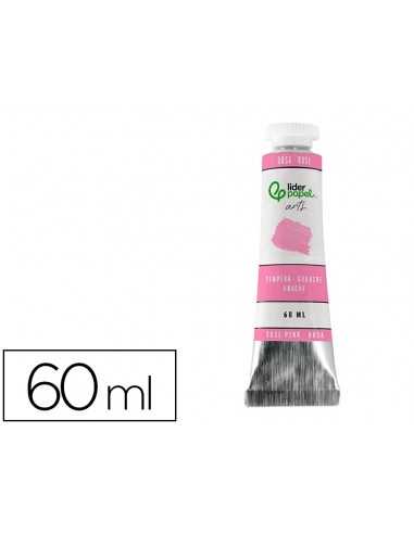 Pintura gouache/tempera liderpapel tubo de aluminio de 60 ml color rosa