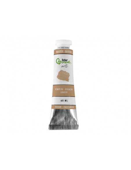 Pintura gouache/tempera liderpapel tubo de aluminio de 60 ml color marron Pintura gouache/tempera liderpapel tubo de aluminio de 60 ml color marron
