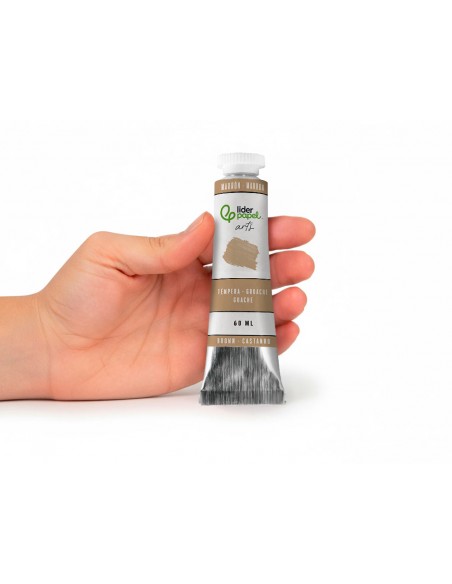 Pintura gouache/tempera liderpapel tubo de aluminio de 60 ml color marron Pintura gouache/tempera liderpapel tubo de aluminio de 60 ml color marron