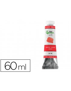 Pintura gouache/tempera liderpapel tubo de aluminio de 60 ml color rojo oscuro