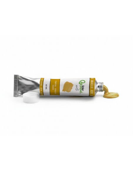 Pintura gouache/tempera liderpapel tubo de aluminio de 60 ml color ocre amarillo