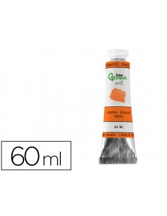 Pintura gouache/tempera liderpapel tubo de aluminio de60 ml color naranja permanente