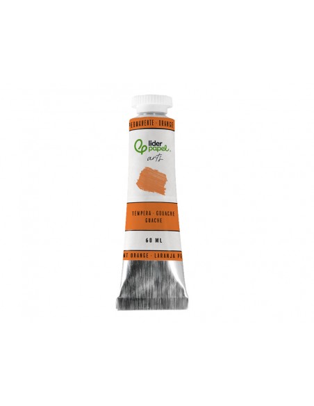 Pintura gouache/tempera liderpapel tubo de aluminio de60 ml color naranja permanente Pintura gouache/tempera liderpapel tubo de aluminio de60 ml color naranja permanente