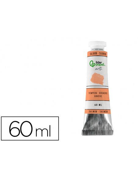 Pintura gouache/tempera liderpapel tubo de aluminio de 60 ml color salmon
