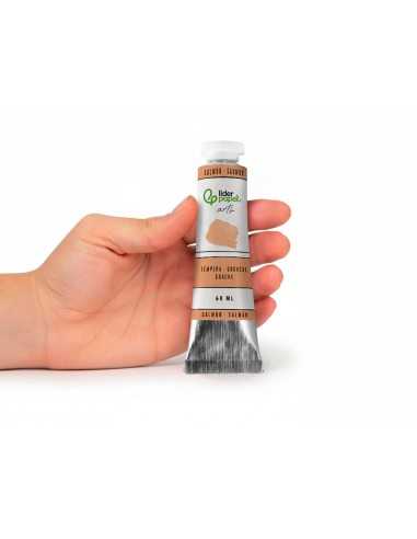 Pintura gouache/tempera liderpapel tubo de aluminio de 60 ml color salmon