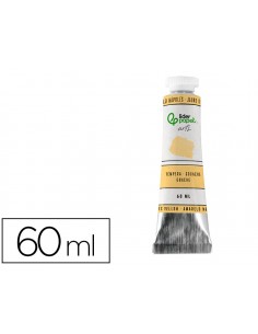 Pintura gouache/tempera liderpapel tubo de aluminio de 60 ml color amarillo napoles