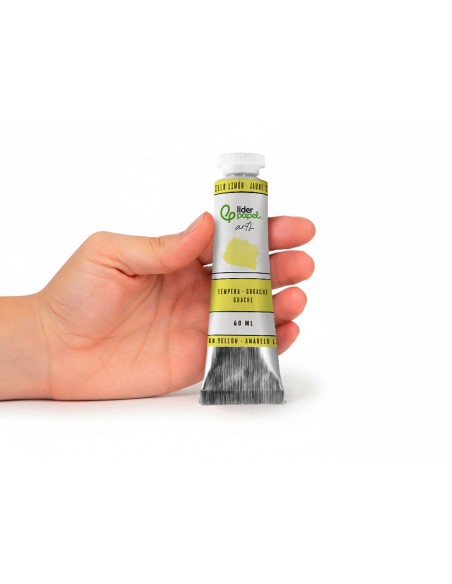 Pintura gouache/tempera liderpapel tubo de aluminio de 60 ml color amarillo limon Pintura gouache/tempera liderpapel tubo de aluminio de 60 ml color amarillo limon