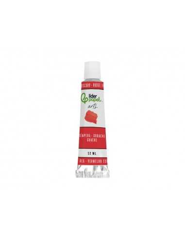 Pintura gouache/tempera liderpapel caja de 24 tubos de aluminio de 12 ml colores surtidos