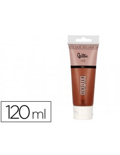 Pintura acrilica liderpapel tubo de plastico de 120 ml color marron