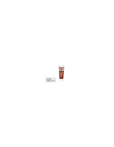 Pintura acrilica liderpapel tubo de plastico de 120 ml color marron