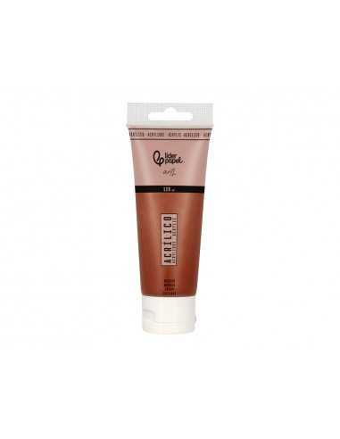 Pintura acrilica liderpapel tubo de plastico de 120 ml color marron