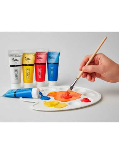 Pintura acrilica liderpapel tubo de plastico de 120 ml color marron