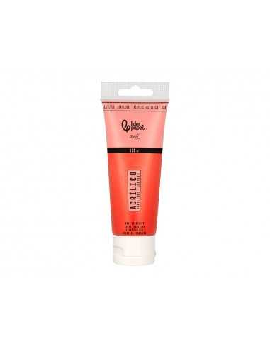 Pintura acrilica liderpapel tubo de plastico de 120 ml color rojo bermellon