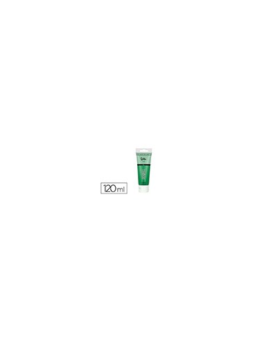 Pintura acrilica liderpapel tubo de plastico de 120 ml color verde permanente