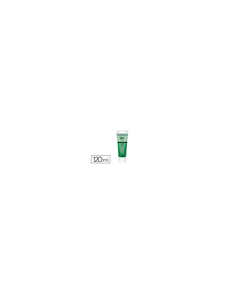 Pintura acrilica liderpapel tubo de plastico de 120 ml color verde permanente Pintura acrilica liderpapel tubo de plastico de 120 ml color verde permanente