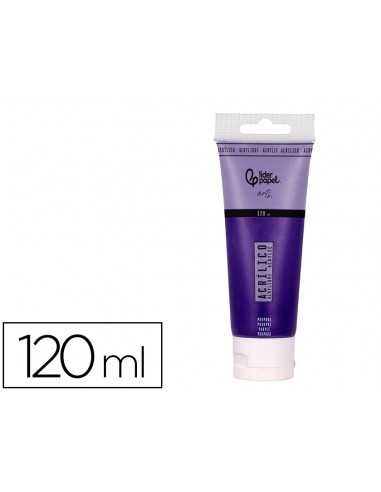 Pintura acrilica liderpapel tubo de plastico de 120 ml color purpura