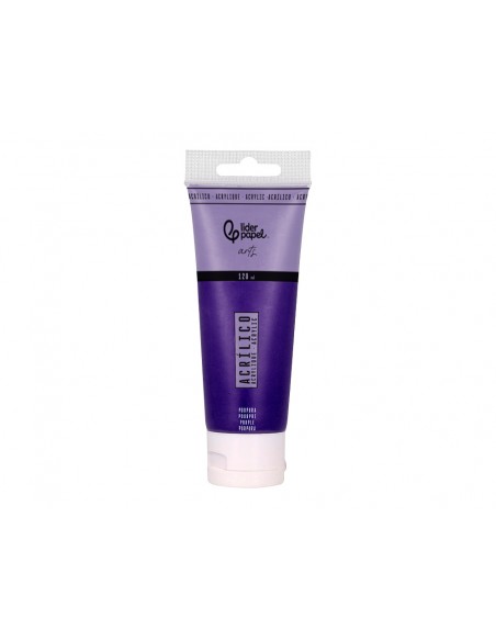 Pintura acrilica liderpapel tubo de plastico de 120 ml color purpura Pintura acrilica liderpapel tubo de plastico de 120 ml color purpura