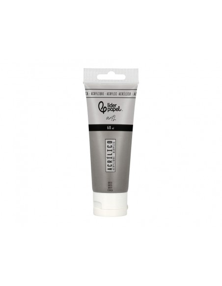Pintura acrilica liderpapel tubo de plastico de 60 ml color gris