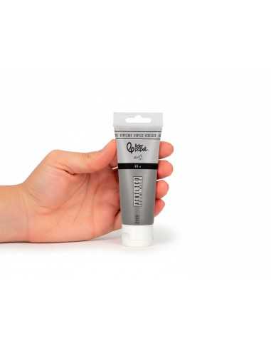 Pintura acrilica liderpapel tubo de plastico de 60 ml color gris