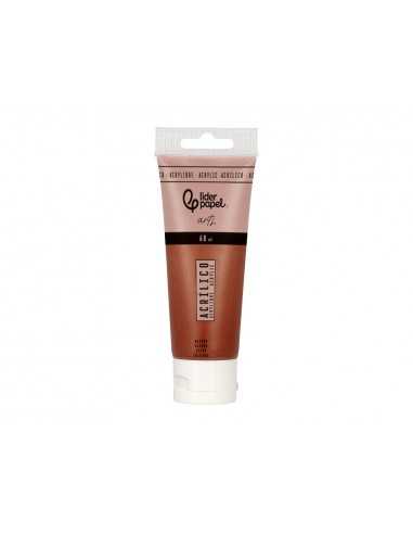 Pintura acrilica liderpapel tubo de plastico de 60 ml color marron