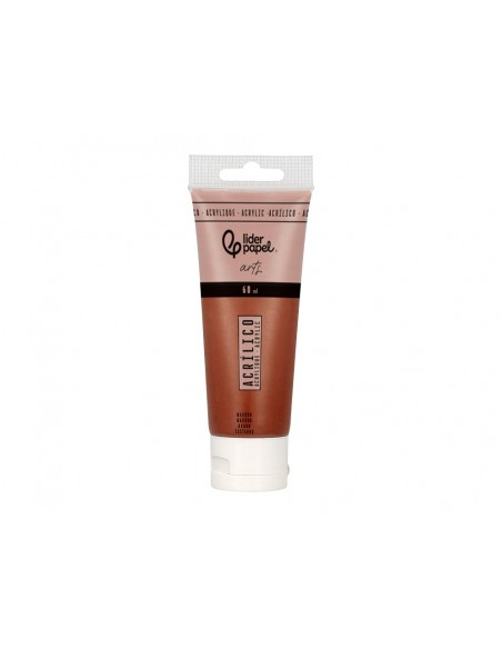 Pintura acrilica liderpapel tubo de plastico de 60 ml color marron