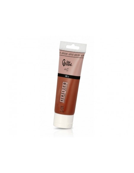 Pintura acrilica liderpapel tubo de plastico de 60 ml color marron