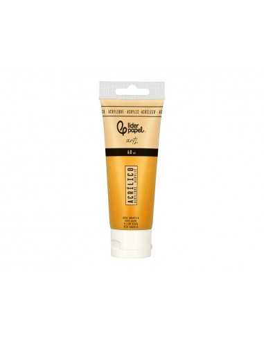 Pintura acrilica liderpapel tubo de plastico de 60 ml color ocre amarillo