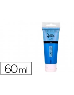 Pintura acrilica liderpapel tubo de plastico de 60 ml color azul