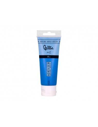 Pintura acrilica liderpapel tubo de plastico de 60 ml color azul