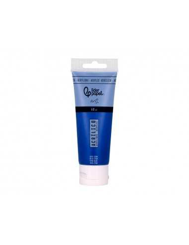 Pintura acrilica liderpapel tubo de plastico de 60 ml color azul cian