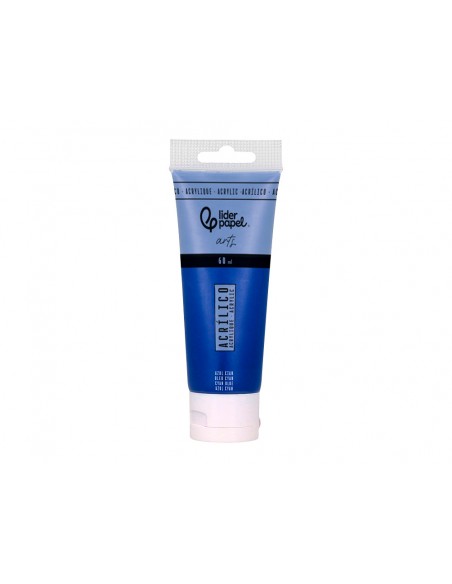 Pintura acrilica liderpapel tubo de plastico de 60 ml color azul cian Pintura acrilica liderpapel tubo de plastico de 60 ml color azul cian
