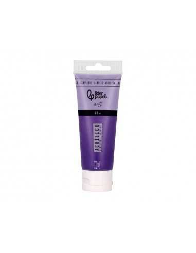 Pintura acrilica liderpapel tubo de plastico de 60 ml color violeta