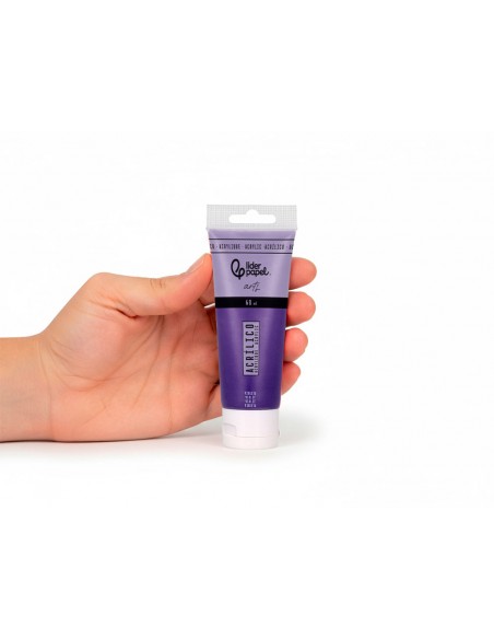 Pintura acrilica liderpapel tubo de plastico de 60 ml color violeta Pintura acrilica liderpapel tubo de plastico de 60 ml color violeta