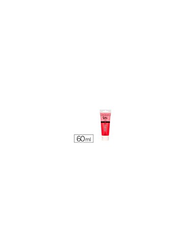 Pintura acrilica liderpapel tubo de plastico de 60 ml color rojo pirrol
