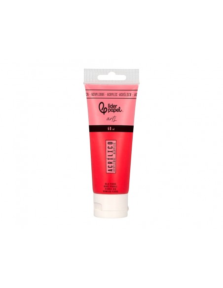 Pintura acrilica liderpapel tubo de plastico de 60 ml color rojo pirrol