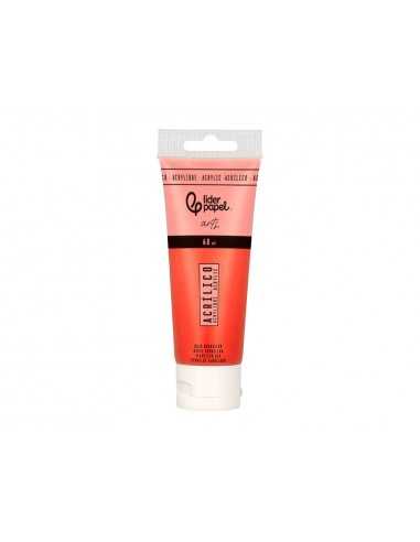 Pintura acrilica liderpapel tubo de plastico de 60 ml color rojo bermellon