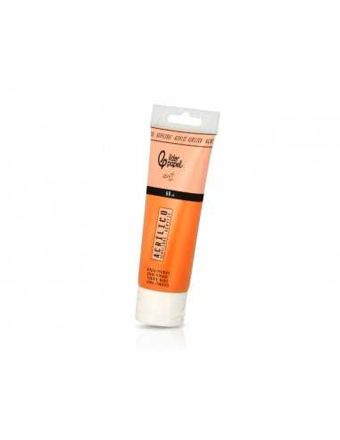 Pintura acrilica liderpapel tubo de plastico de 60 ml color naranja permanente