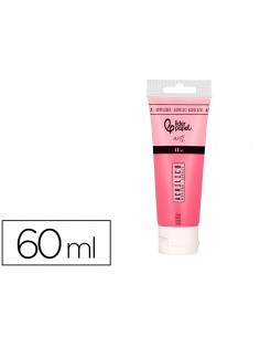 Pintura acrilica liderpapel tubo de plastico de 60 ml color rosa