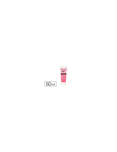 Pintura acrilica liderpapel tubo de plastico de 60 ml color rosa