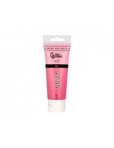 Pintura acrilica liderpapel tubo de plastico de 60 ml color rosa