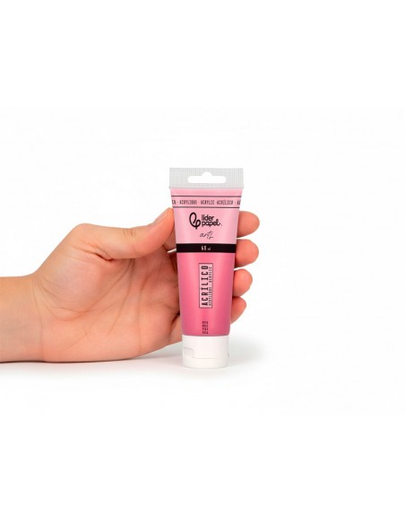 Pintura acrilica liderpapel tubo de plastico de 60 ml color rosa Pintura acrilica liderpapel tubo de plastico de 60 ml color rosa