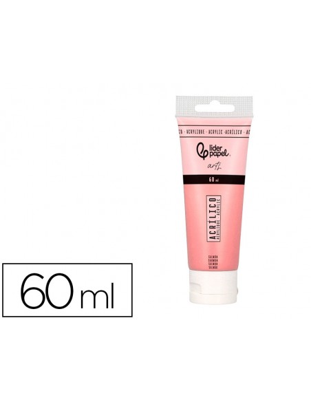 Pintura acrilica liderpapel tubo de plastico de 60 ml color salmon