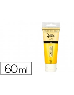 Pintura acrilica liderpapel tubo de plastico de 60 ml color amarillo