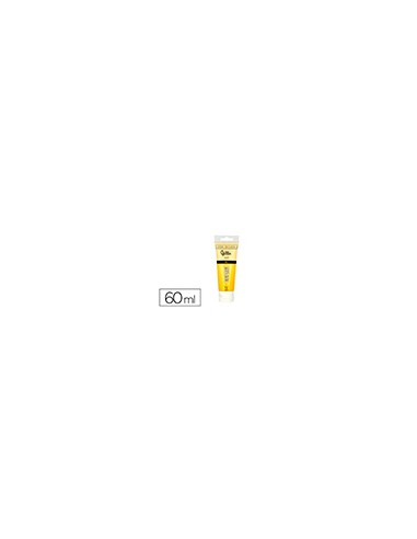 Pintura acrilica liderpapel tubo de plastico de 60 ml color amarillo