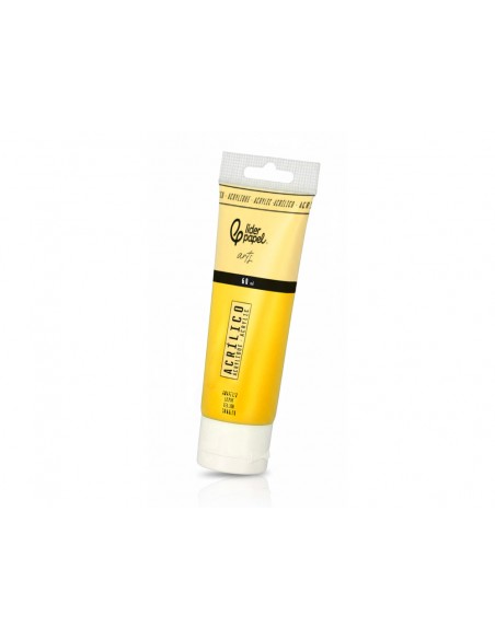 Pintura acrilica liderpapel tubo de plastico de 60 ml color amarillo