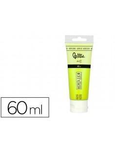 Pintura acrilica liderpapel tubo de plastico de 60 ml color verde limon