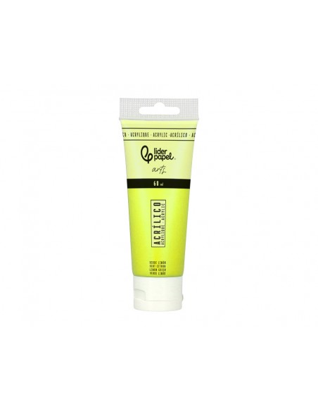 Pintura acrilica liderpapel tubo de plastico de 60 ml color verde limon Pintura acrilica liderpapel tubo de plastico de 60 ml color verde limon